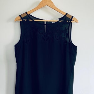 Débardeur noir Laura Ashley pour femme vintage Y2K