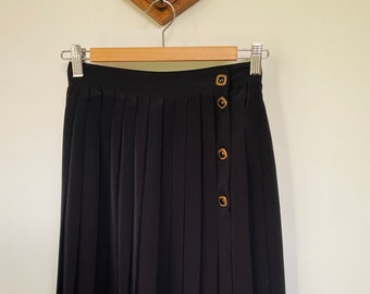 Women’s 80s Vintage Pleated Midi Skirt