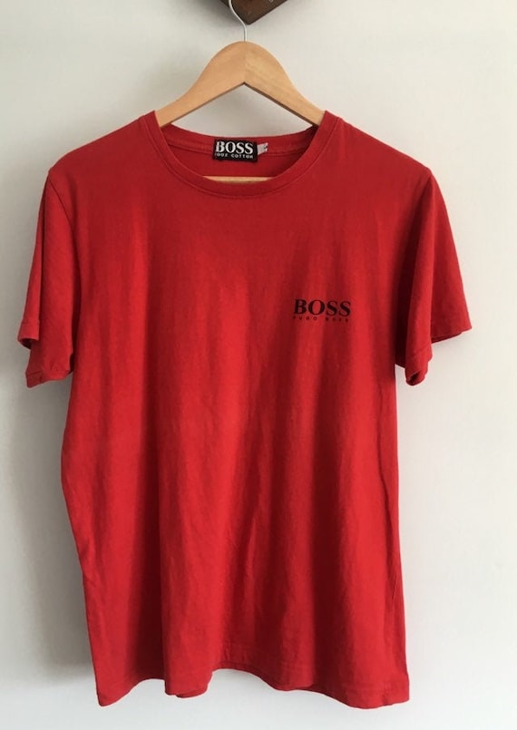 red boss t shirt
