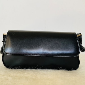 Vintage Y2K Mini Black Vegan Leather Bag