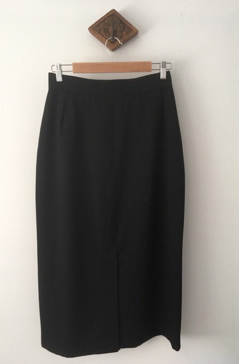 Vintage Carla Zampatti Black Midi Skirt/vintage Designer - Etsy Australia