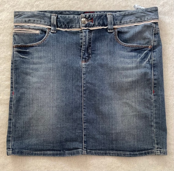 Tommy Hilfiger Y2K Blue Denim Mini Skirt - image 2