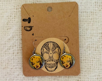 Vintage Andy Warhol Pop Art Marilyn Monroe Earrings