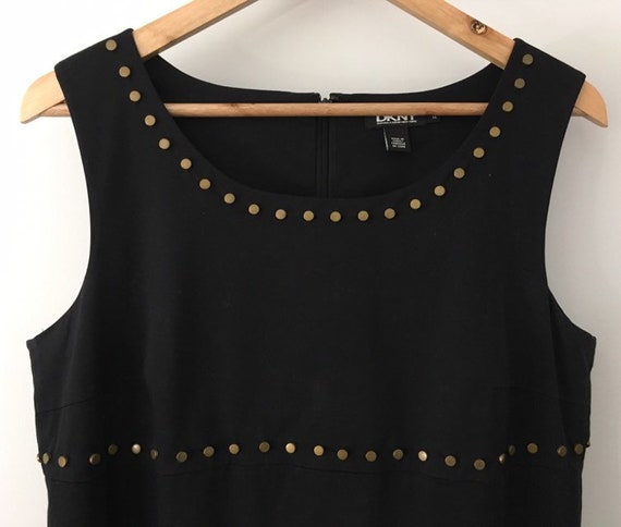 1990s Vintage DKNY Little Black Dress With Gold Studs - Etsy Finland