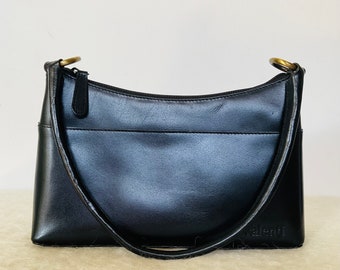 90s Vintage Italian Leather Shoulder Bag