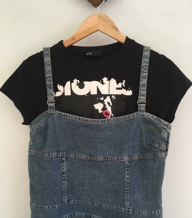 Vintage Denim Overall Dress by Hugo 
