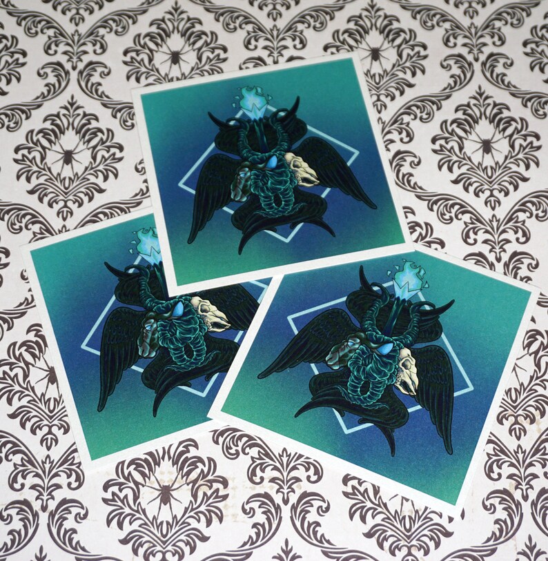 Baphomet-seraphim 4x4 metallic print 画像 1
