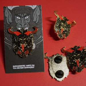 Krampus hard enamel pins