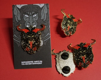 Krampus hard enamel pins