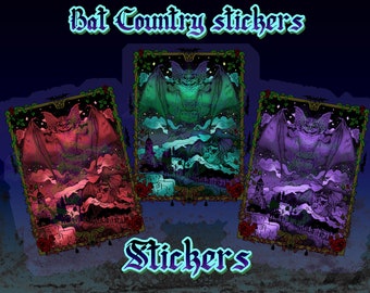 Adesivi in vinile opaco Bat Country