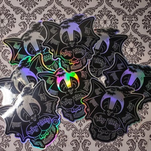 Not Your Big T*tty Goth GF holo sticker