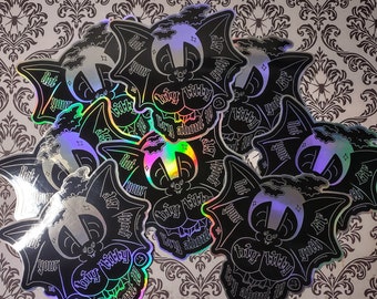 Not Your Big T*tty Goth GF holo sticker