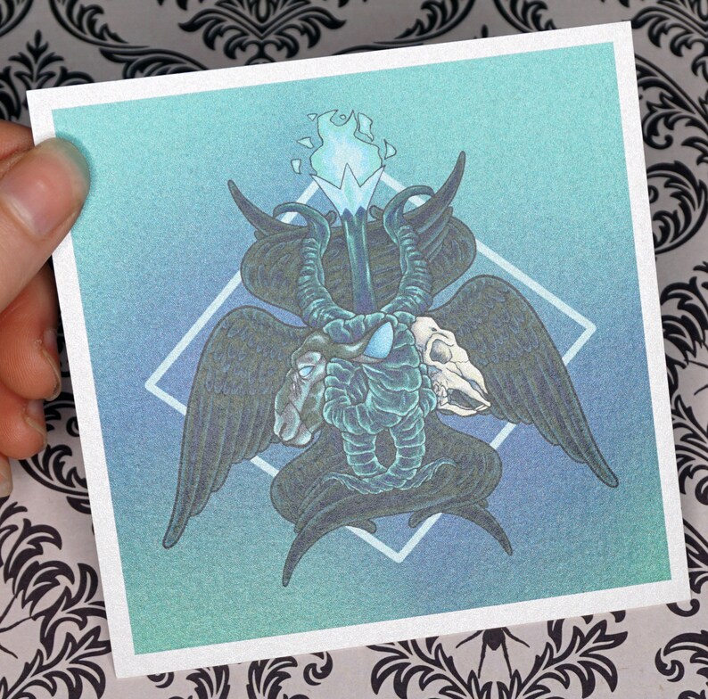 Baphomet-seraphim 4x4 metallic print 画像 3