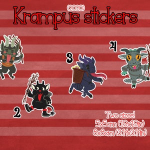 2020 Krampus vinyl stickers