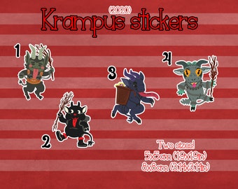 2020 Krampus vinyl stickers
