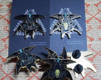 Baphomet-seraphim skull hard enamel pins (Last chance!)