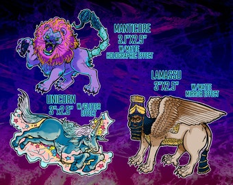 Manticore, Unicorn & Lamassu stickers