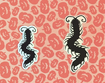 Holographic centipede stickers- 2 sizes!