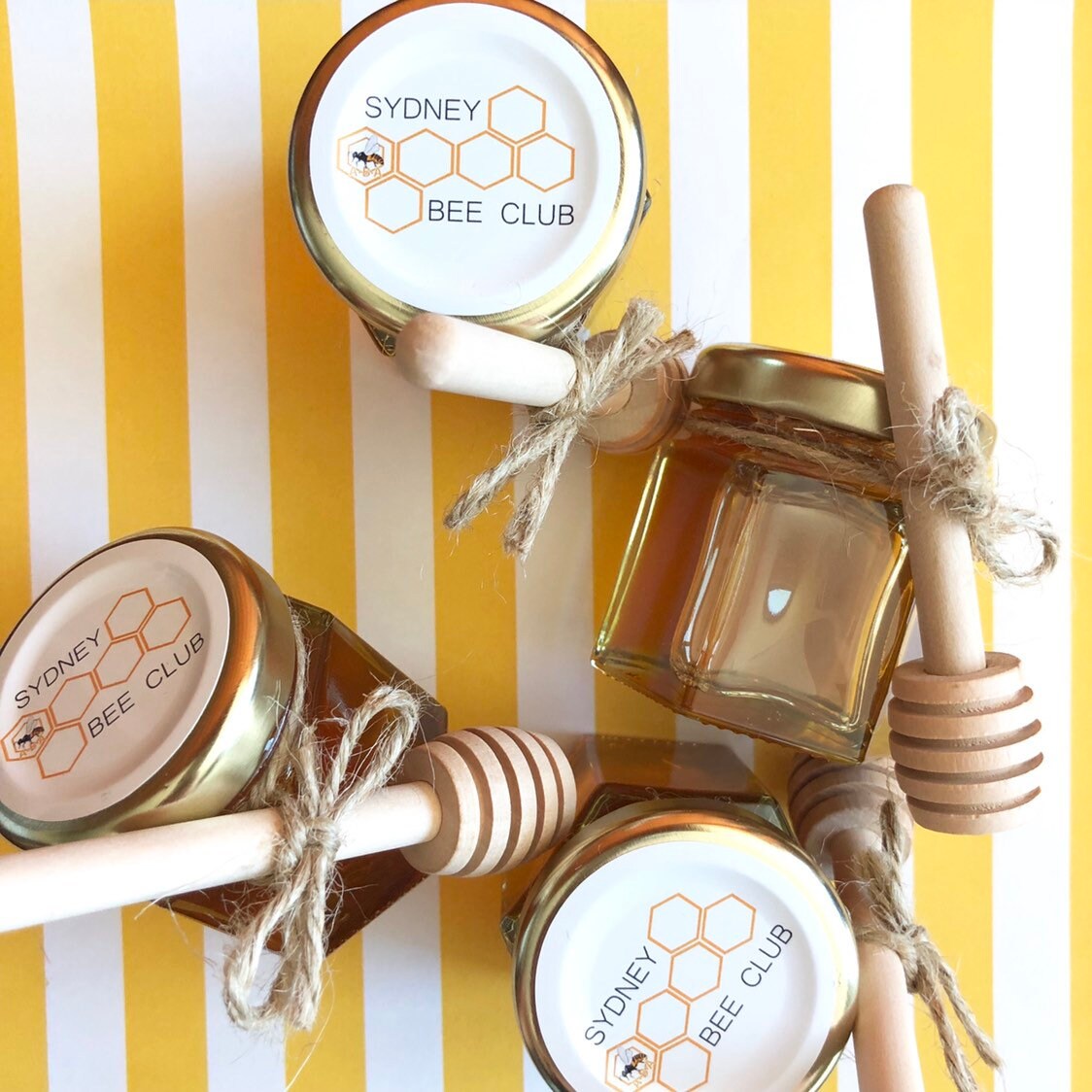 Cute Wedding Bonbonniere raw honey jar with dipper. Etsy