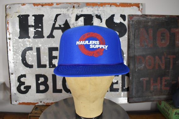 Vintage Haulers Supply Snapback Hat – Blue Foam Rope Trucker Cap Nissin