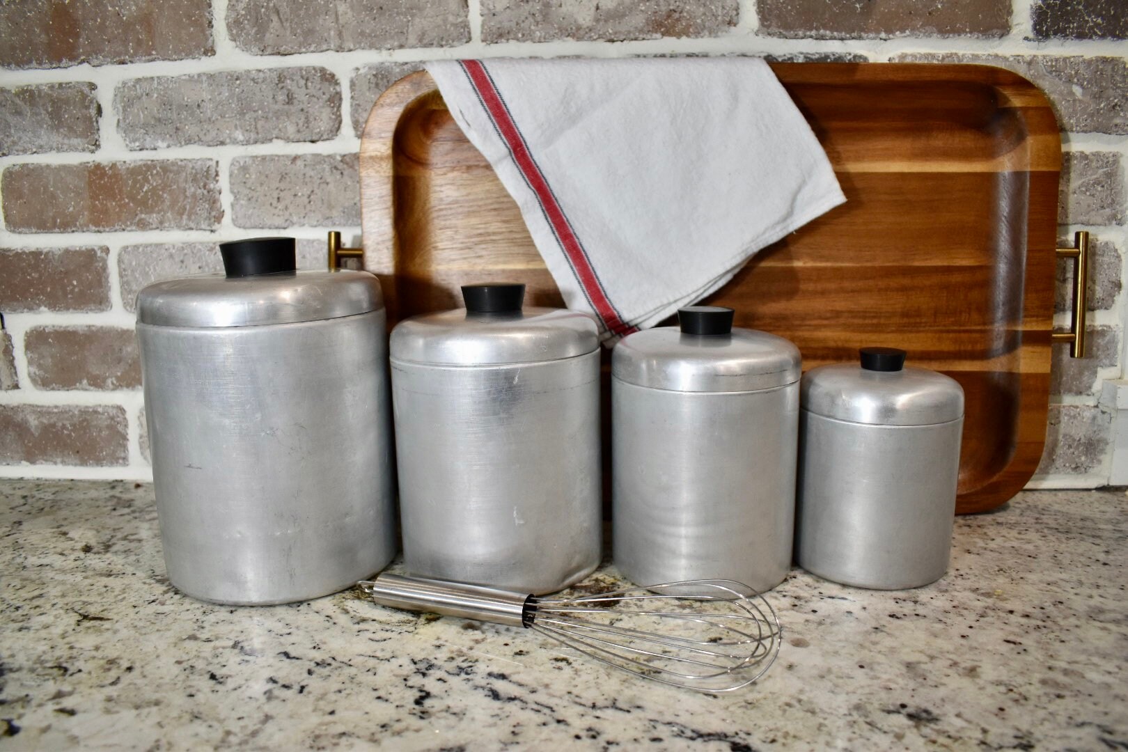Vintage 1950 Aluminium Küche Kanister Set Zucker Mehl Kaffee | Etsy