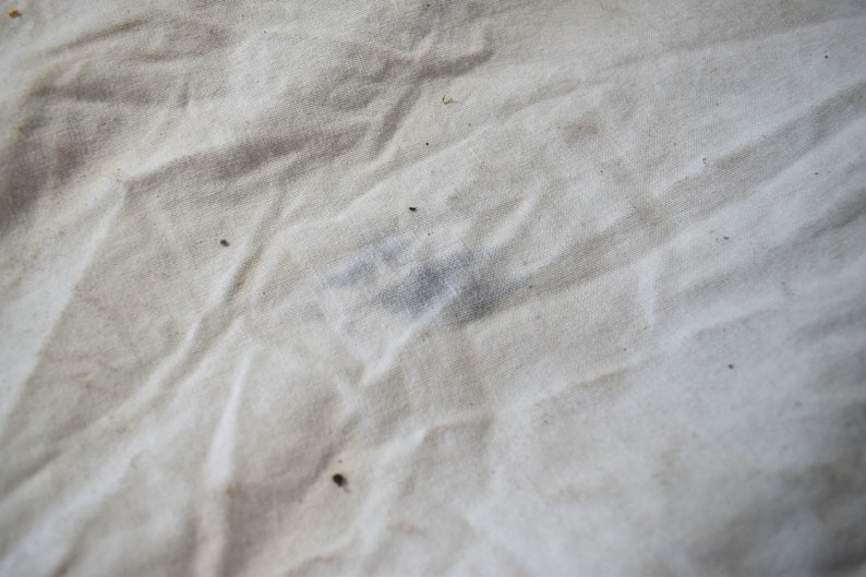 Vintage American Linen Drawstring Duffle Laundry Bag