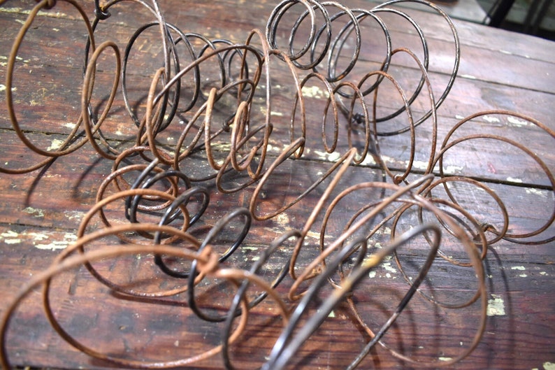 Vintage Metal Springs Bed Springs Craft Art Supply Garden Etsy