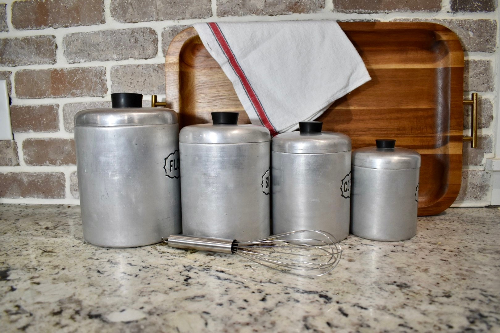 Vintage 1950 Aluminium Küche Kanister Set Zucker Mehl Kaffee | Etsy