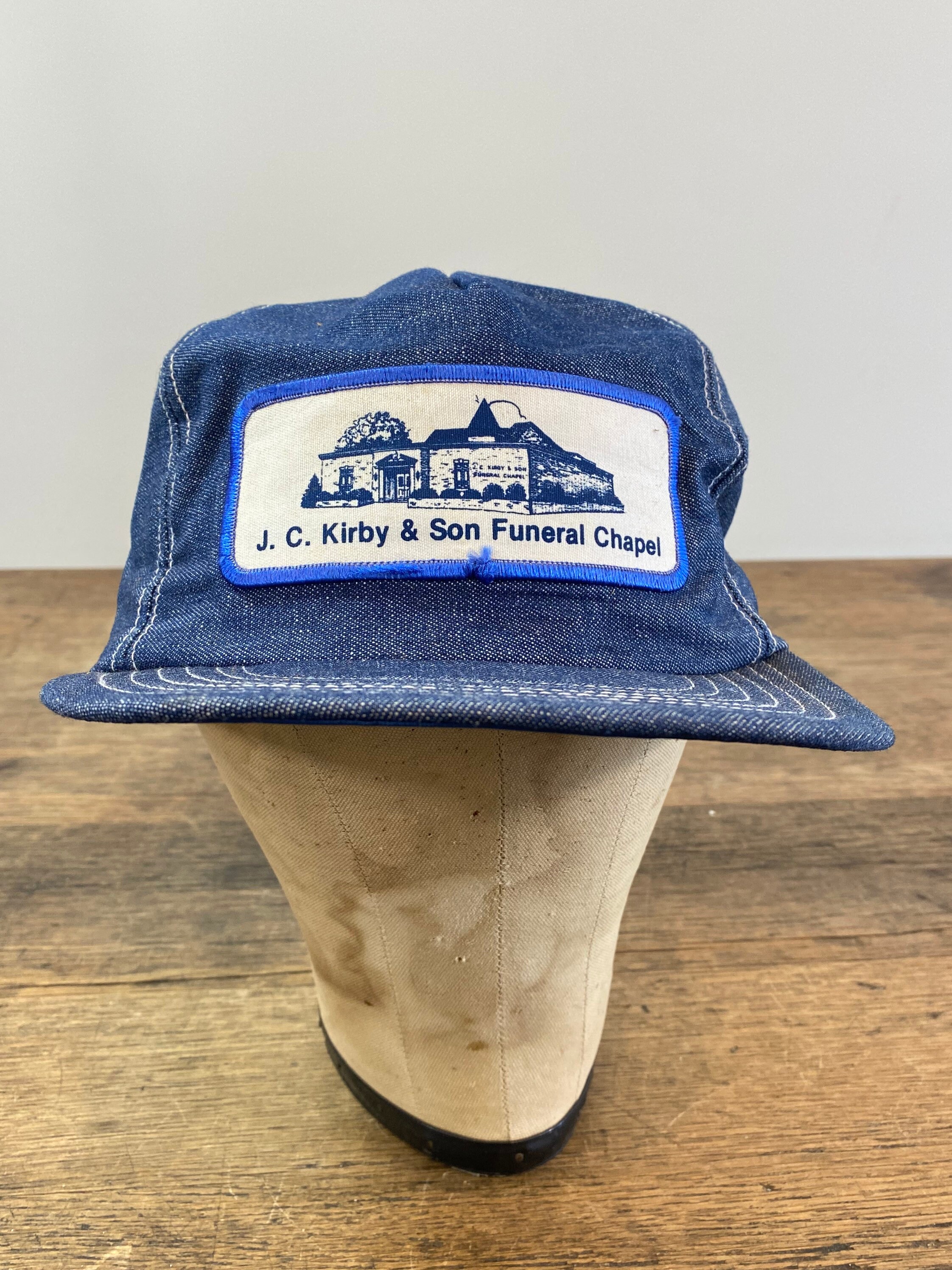 Vintage Denim Snapback Challenger Trucker Hat J. C. Kirby