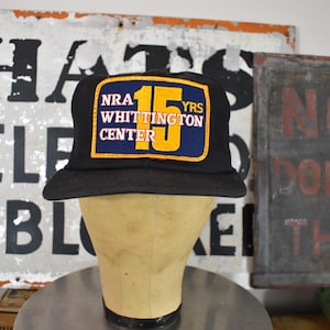 Vintage NRI Whittington Center 15 jaar snapback-hoed – zwarte pet met patch