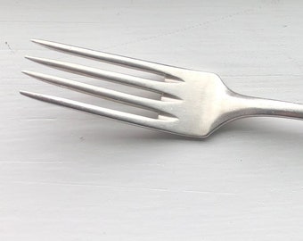 Coleccionable antiguo Rare GF "George Fenwick" Sterling 1806 Ball Tipped Continental Dinner Fork 8" Mono C L, Edimburgo, Escocia