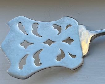 Magnífico Vintage WALLACE SILVER CENTENNIAL Solid Flat Pierced Waffle/Asparagus Server 9"