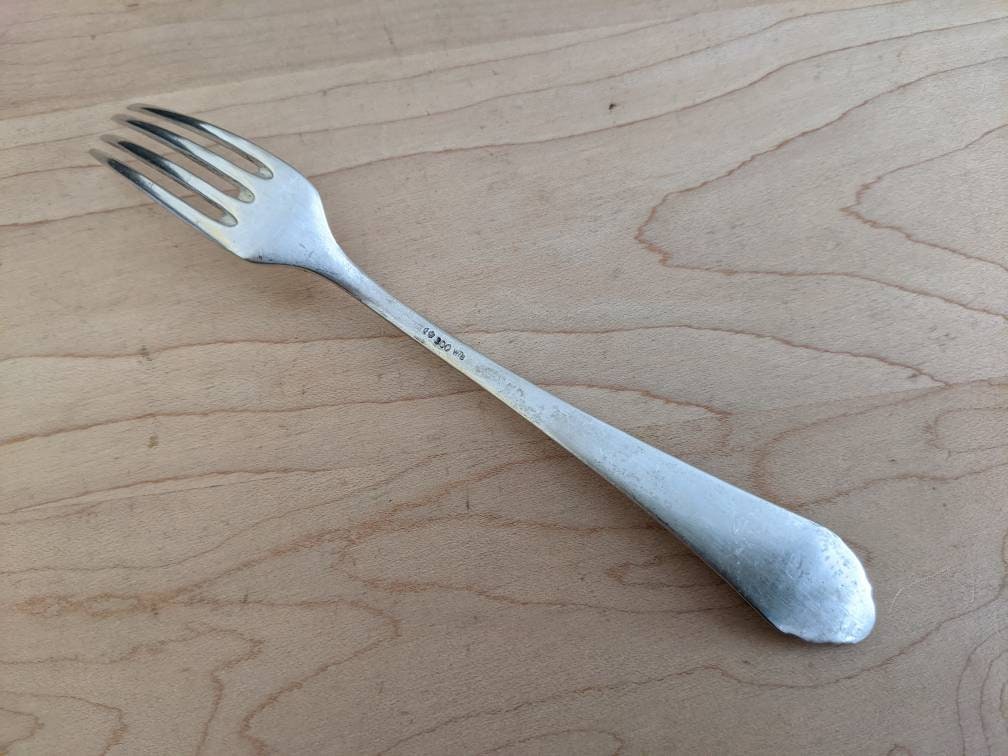 Antique Coin Silver 800 ELEGANT Youth Dinner Fork 6 1/8