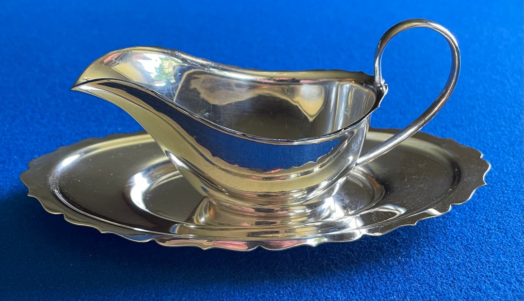 Gorgeous Antique JOHN BIGGIN 1911 APEX Silver Handle Gravy Boat W ...