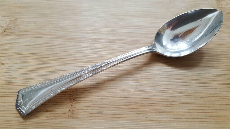Antique PURE Silver Plate Ornate Teaspoon 6