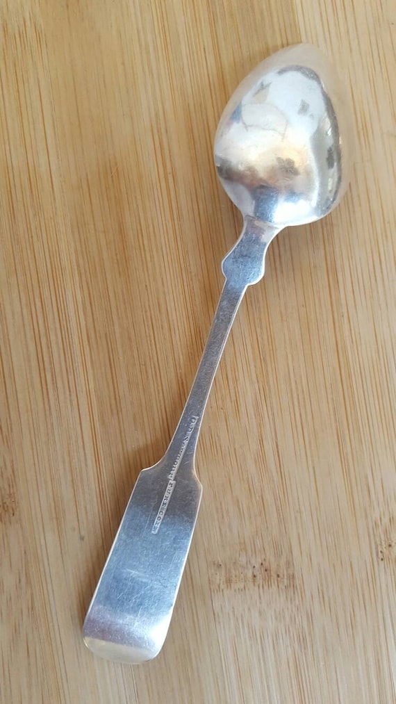 Antique OD Seymour Pure Coin Silver 1876 TIPPED Teaspoon 5 7/8