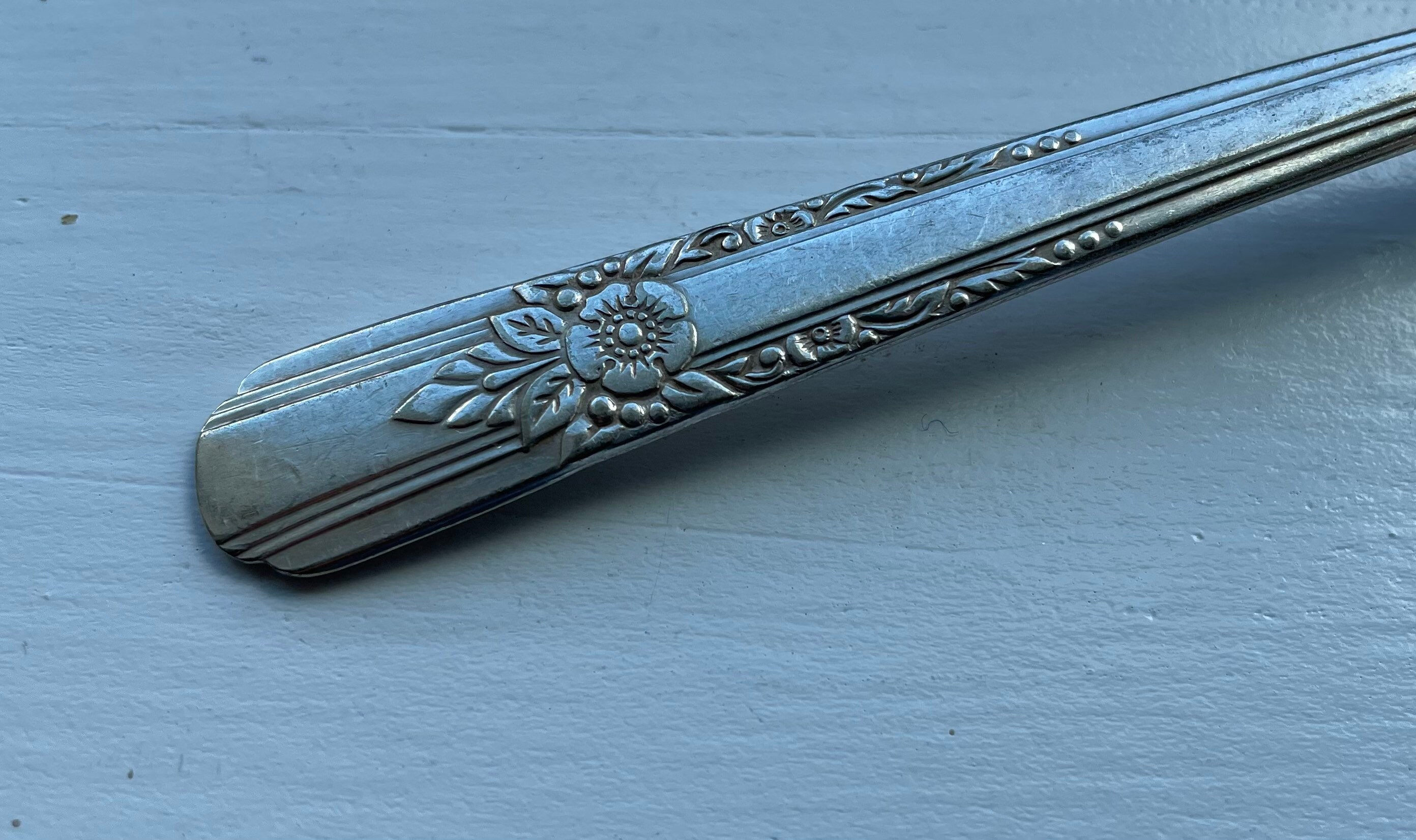 Antique VERNON Silver 1938 LA ROSE Teaspoon 6