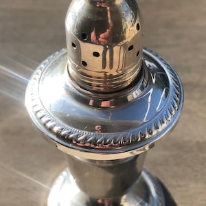 Vintage DUCHIN CREATION Sterling Glass Foderato Sale/Pepe Shaker 4 1/4"