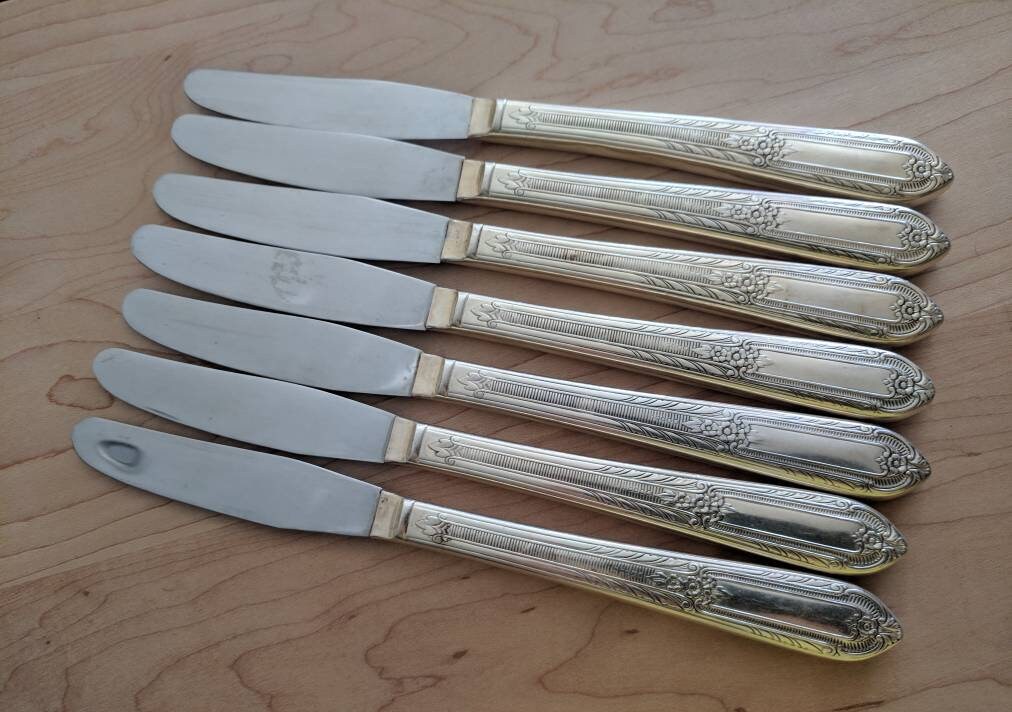 Vintage Wm ROGERS 1937 COTILLION Modern Hollow Dinner (grille