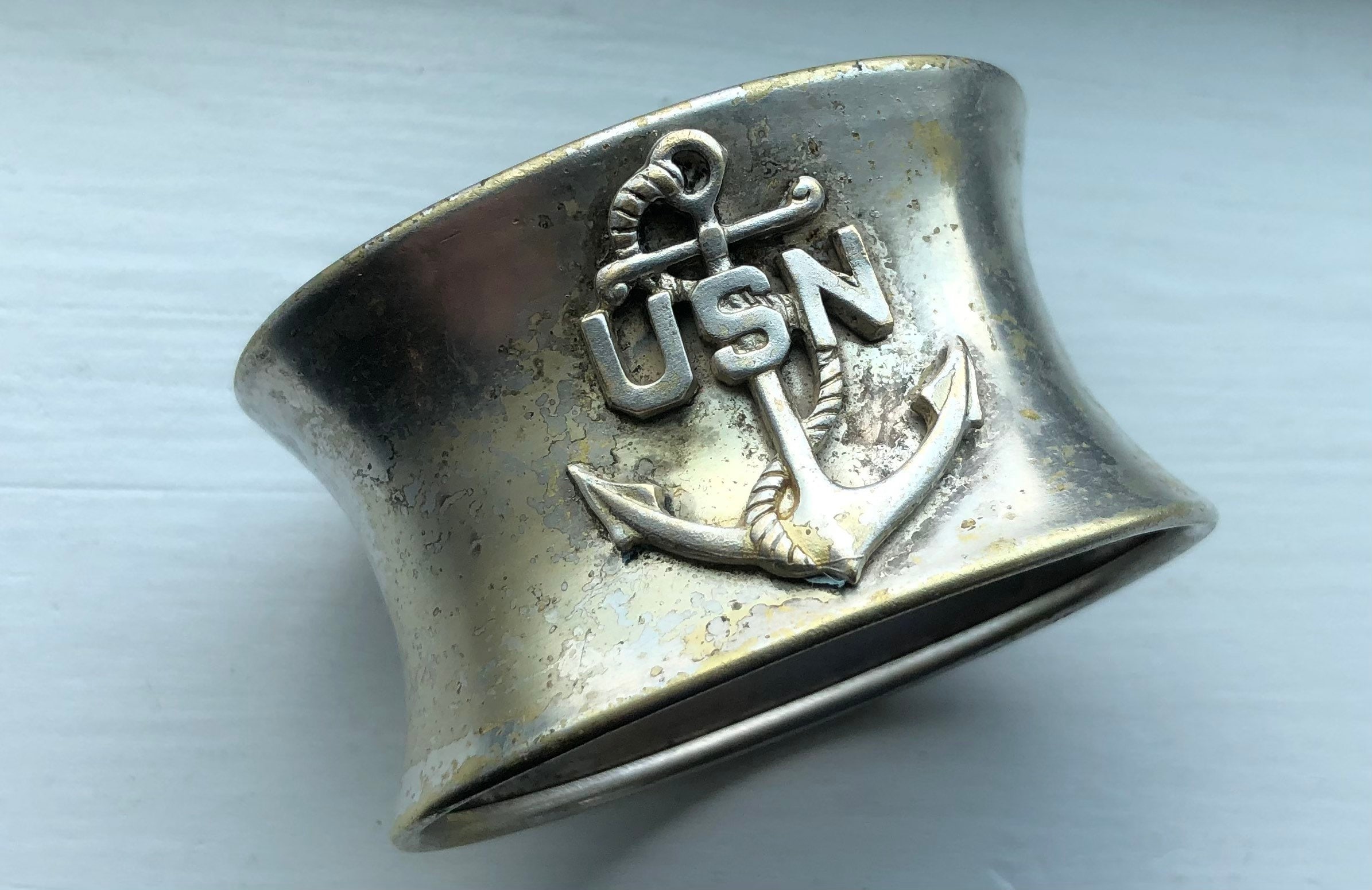 1945年 us.navy ヴィンテージスプーンリング 23号 Antique Us Navy Ring - Etsy