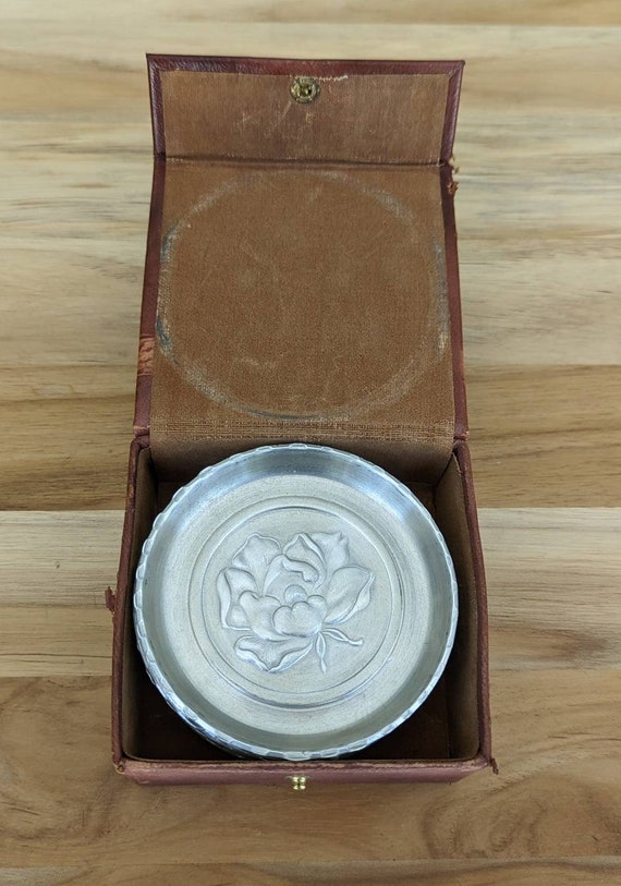 Set 6 Sottobicchieri Con Rosa E Supporto In Pelle: Proteggi Il Tavolo Con Stile Floreale Per Cucina, Soggiorno E Bar - 3