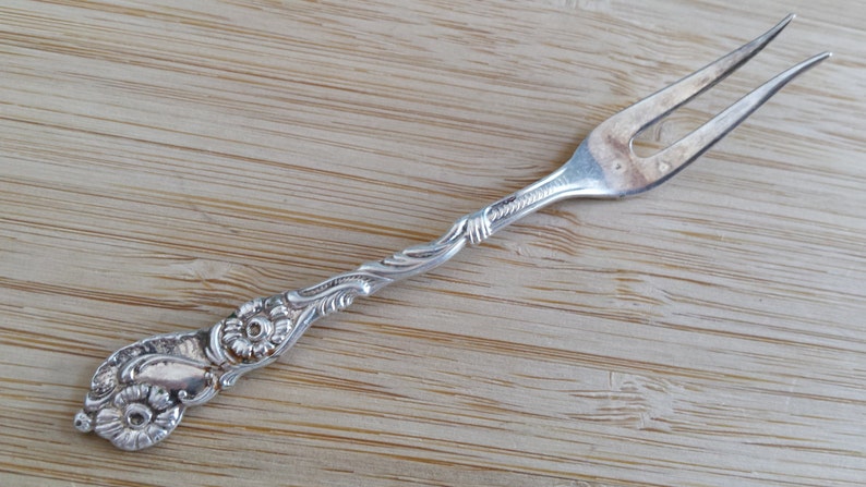 Antique Collectible NILS JOHAN Flowers /& Scrolls Lemon Fork 4 Sweden Set of 2