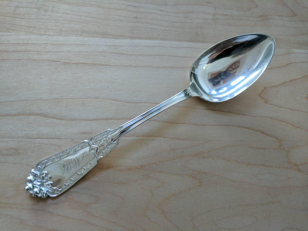 アンティーク W W WATTLES スターリング 1865 IVY デザート/オーバル