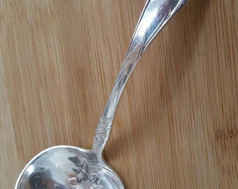 Antique ALVIN Silver 1907 EASTER LILY/Lily Gravy/Sauce/Cream Ladle 6 3/4"