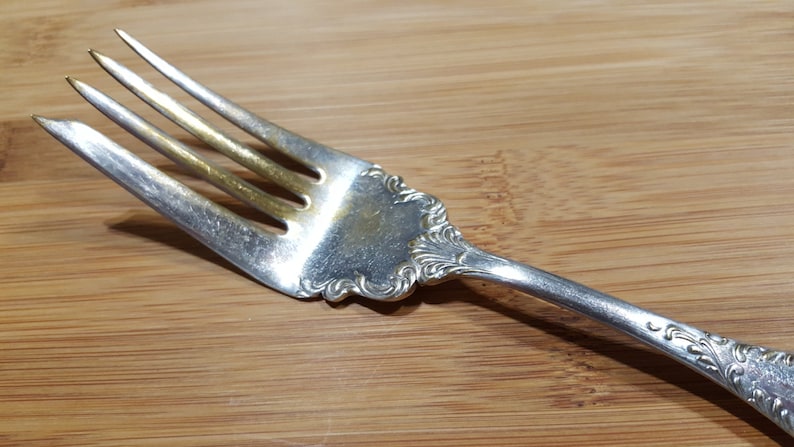 Antique US Silver 1920 THREE BuffetCold Meat Serving Fork 8 14