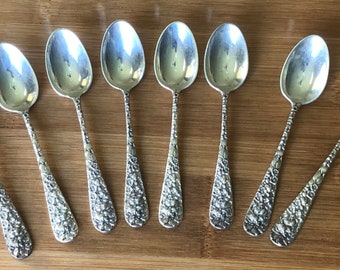 Details about   ROSE  by Stieff Sterling Silver Baby spoon and fork POLISHED SOME NEW OUT OF BAG 