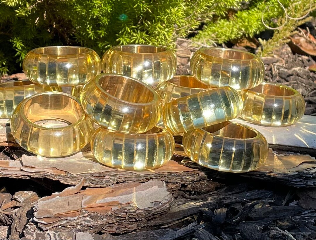 ヴィンテージの美しいアールデコ調ハニータイルルーサイトラウンド