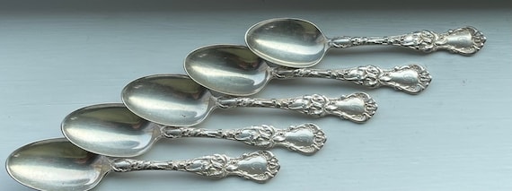 【米国／R.Wallace】純銀 スターリングシルバー／スプーン「エナメル」 米国／R.Wallace】純銀 スターリングシルバー／スプーン「エナメル