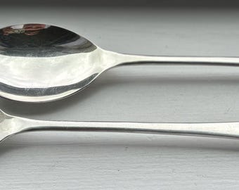 Amazing Gorgeous Elegant Vintage SHEFFIELD Silver Plate Solid Handle Salad/Buffet Serving Spoon & Fork Set 9 1/2", England