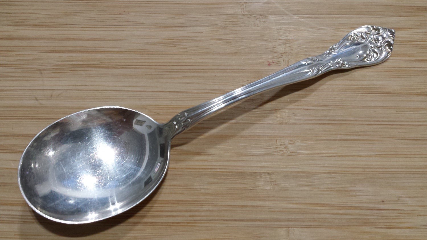 ビンテージ　ALVIN STERLINGスプーン　Chateau Rose 純銀 Vintage ALVIN Sterling 1940 CHATEAU ROSE Round Bowl Soup Spoon